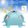 Oileus X-Large 4 Person Beach Tent Sun Shelter - Portable Sun Shade Instant Tent for Beach with Carrying Bag, Stakes, 6 Sand Pockets, Anti UV for Fishing Hiking Camping, Waterproof Windproof, Sky Blue view 4