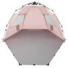 Oileus X-Large 4 Person Beach Tent Sun Shelter - Portable Sun Shade Instant Tent for Beach with Carrying Bag, Stakes, 6 Sand Pockets, Anti UV for Fishing Hiking Camping, Waterproof Windproof, Pink view 1
