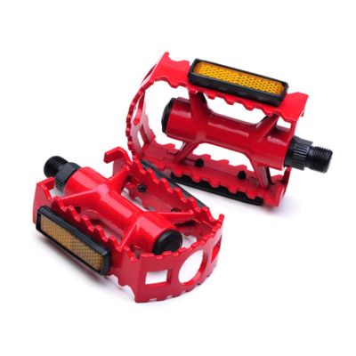 SJHY Bicycle Accessories 1 Pair Aluminum Alloy Pedal Bicycle Pedal Mountain Road Bike Part Pedal Cycling Bike Ultra-Light Hollow Bearing Pedals Bike Parts (Color : Red)