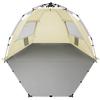 Oileus X-Large 4 Person Beach Tent Sun Shelter - Portable Sun Shade Instant Tent for Beach with Carrying Bag, Stakes, 6 Sand Pockets, Anti UV for Fishing Hiking Camping, Waterproof Windproof, Khaki view 1