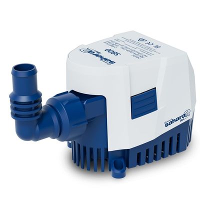 Attwood 5508-7 Sahara MK2 S800 (12V), Automatic Bilge Pump, 800 GPH, with Fittings (Elbow & Straight), Direct Replacement for Attwood 4507-7