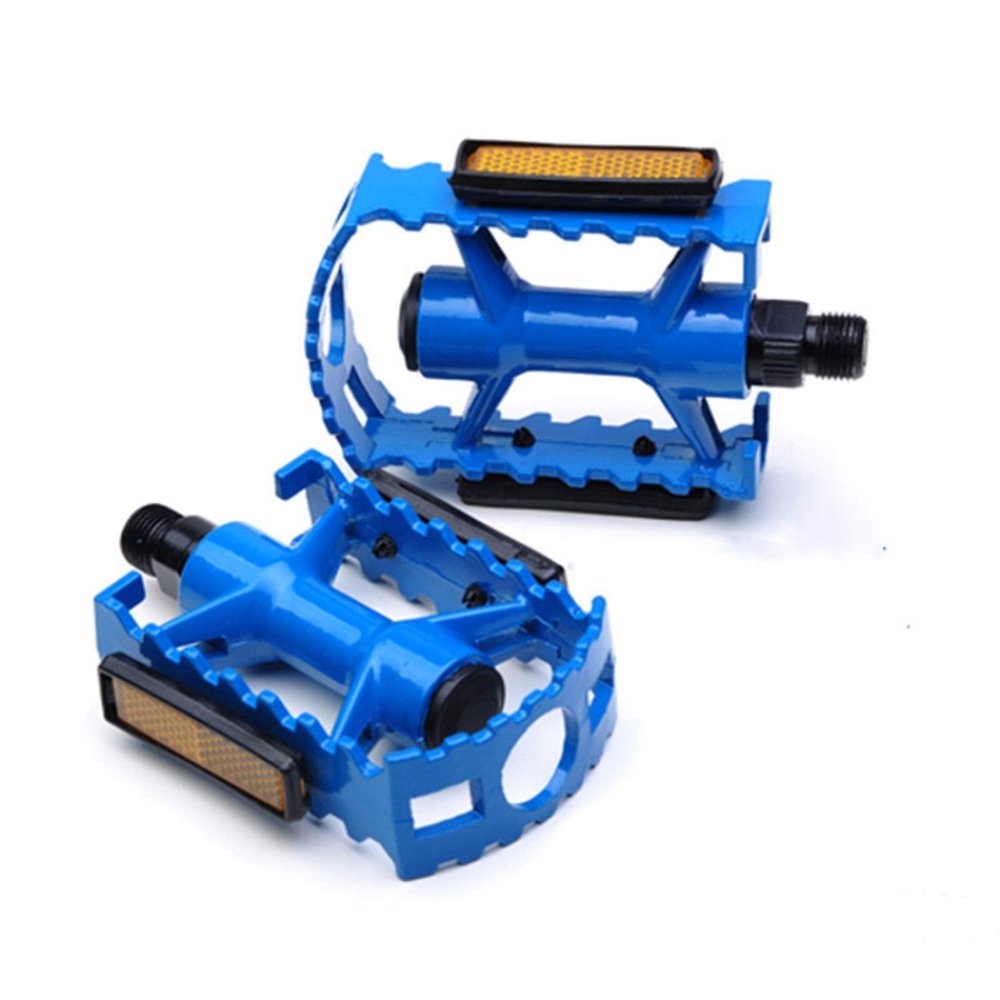 SJHY Bicycle Accessories 1 Pair Aluminum Alloy Pedal Bicycle Pedal Mountain Road Bike Part Pedal Cycling Bike Ultra-Light Hollow Bearing Pedals Bike Parts (Color : Blue)