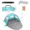 Oileus Beach Tent 2-3 Person Portable Sun Shade Shelter UV Protection, Extended Floor Ventilating Mesh Roll Up Windows Carrying Bag Stakes 6 Sand Pockets Fishing Hiking Camping, Sky Blue view 2