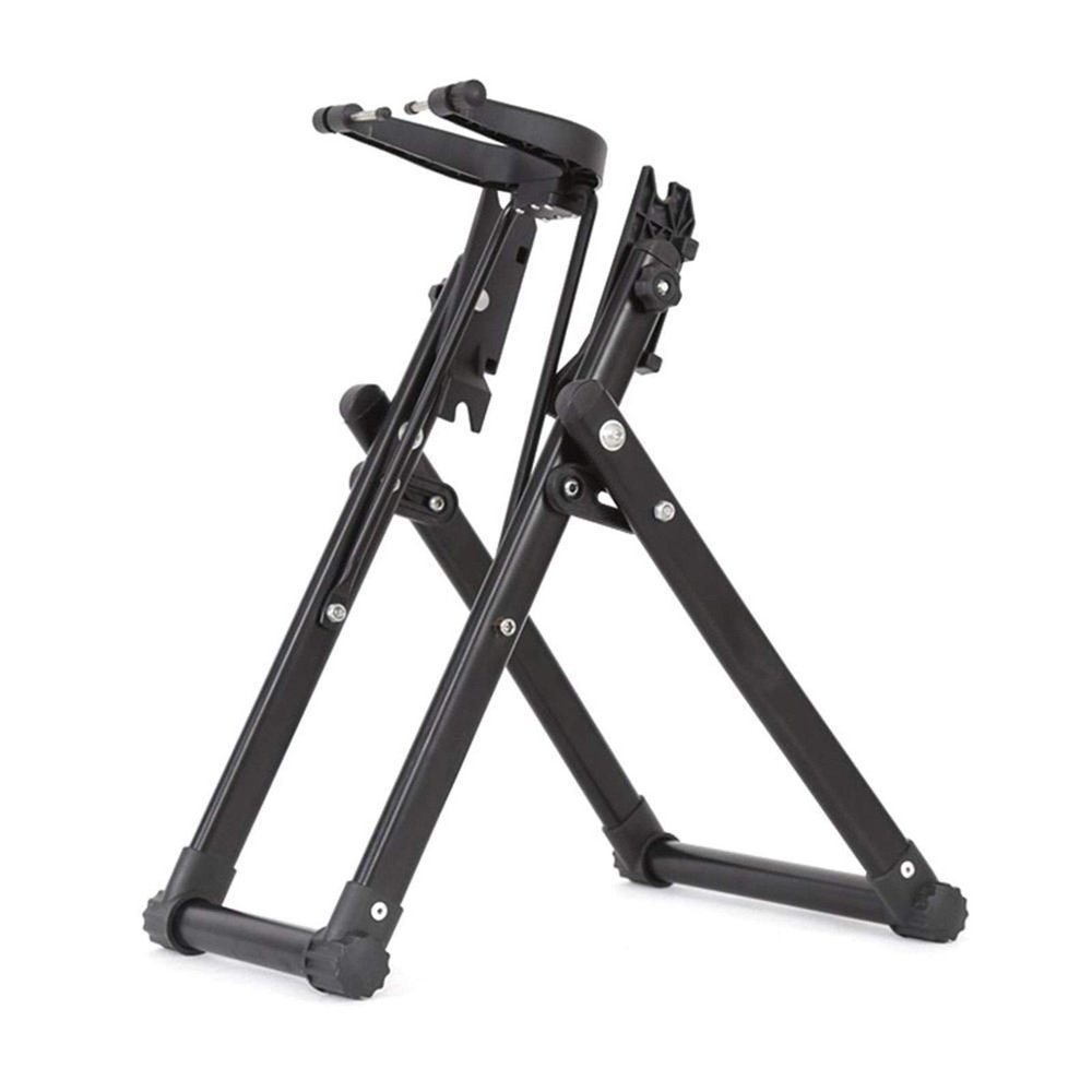 SJHY Bicycle Accessories Bicycle Tool Repair Rack Maintenance Rack Bicycle Turntable Folding Mountain Wheel Calibration Plate Bike Parts (Color : Black)
