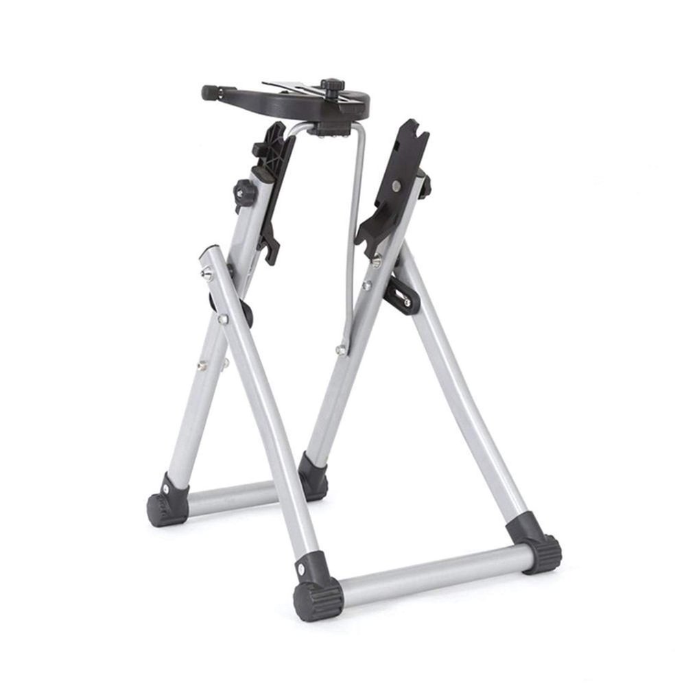 SJHY Bicycle Accessories Bicycle Tool Repair Rack Maintenance Rack Bicycle Turntable Folding Mountain Wheel Calibration Plate Bike Parts (Color : Gray)