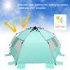 Oileus X-Large 4 Person Beach Tent Sun Shelter - Portable Sun Shade Instant Tent for Beach with Carrying Bag, Stakes, 6 Sand Pockets, Anti UV for Fishing Hiking Camping, Waterproof, Light Green view 4