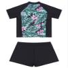 Kaerm Kids Girls Short Sleeve 2Pcs Tankini Swimsuit Rash Guard Tank Top with Bottom Bathing Suit Summer Lily Pink 16 Years view 4