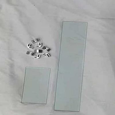 SereneLife Rectangular Clear Tempered Glass Guard with Aluminum Brackets - Replacement Part Used for SereneLife Model Number: SLFPTL