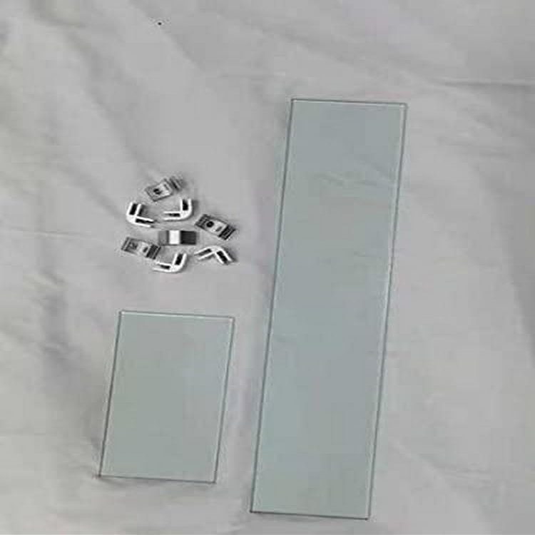 SereneLife Rectangular Clear Tempered Glass Guard with Aluminum Brackets - Replacement Part Used for SereneLife Model Number: SLFPTL