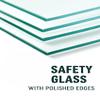 SereneLife Rectangular Clear Tempered Glass Guard with Aluminum Brackets - Replacement Part Used for SereneLife Model Number: SLFPTL view 2