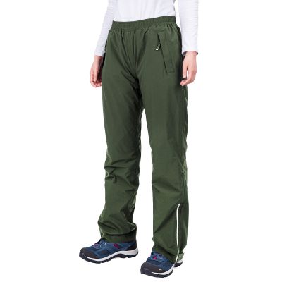 33,000ft Women's Rain Pants, Lightweight Waterproof Rain Over Pants, Windproof Hiking Pants for Outdoor, Fishing, Rainy Day Army Green