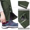 33,000ft Women's Rain Pants, Lightweight Waterproof Rain Over Pants, Windproof Hiking Pants for Outdoor, Fishing, Rainy Day Army Green view 4