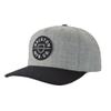 Brixton Men's Baseball Cap Heather Grey/Black  with Adjustable Snapback view 1
