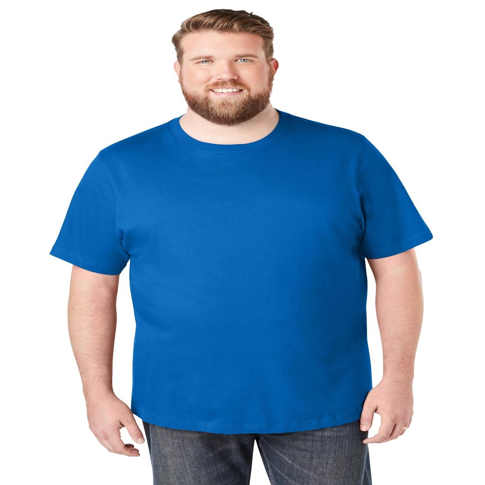 KingSize Men's Big & Tall Shrink-Less Lightweight Crewneck T-Shirt - 9XL, Royal Blue