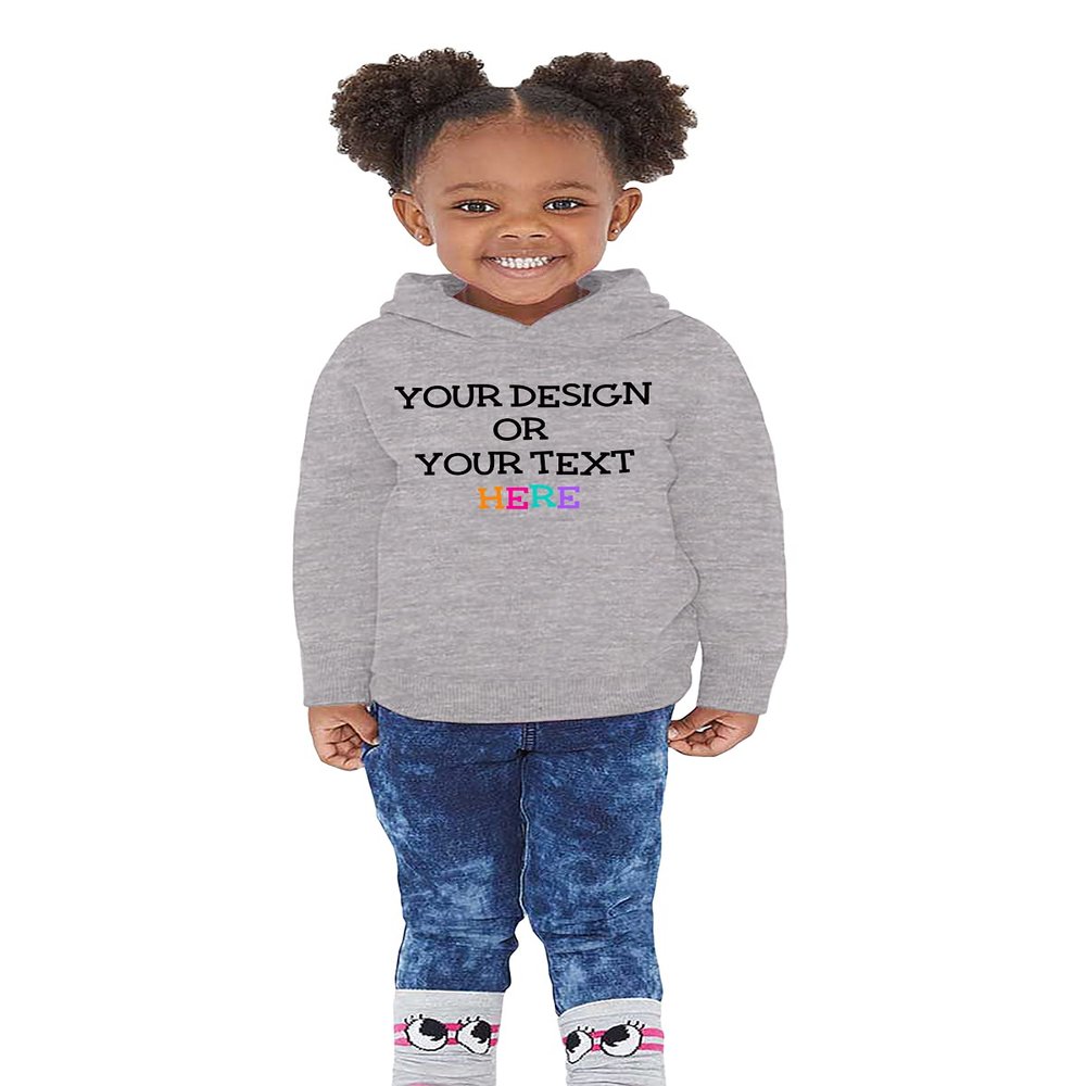 Awkward Styles Personalized Hoodie for Girls Boys Toddler DIY Design Photo Text Custom Sweatshirt 2-6 Years Old Heather 5/6