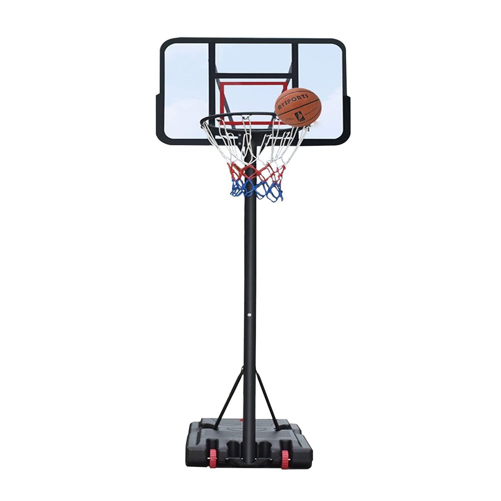 Basketball Hoop Outdoor Portable Basketball Hoop, Standing Basketball Hoop, Height Adjustment 190-305cm, with Backboard and Basket Kit, for Children and Adults
