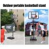 Basketball Hoop Outdoor Portable Basketball Hoop, Standing Basketball Hoop, Height Adjustment 190-305cm, with Backboard and Basket Kit, for Children and Adults view 2