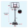 Basketball Hoop Outdoor Portable Basketball Hoop, Standing Basketball Hoop, Height Adjustment 190-305cm, with Backboard and Basket Kit, for Children and Adults view 3