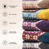 5 Pairs Wool Socks - Wool Socks for Women, Warm Cozy Crew Sock, Warm Womens Winter Sock, Thick Knit Cabin Cozy Sock Gifts for Women, 6-10 view 3