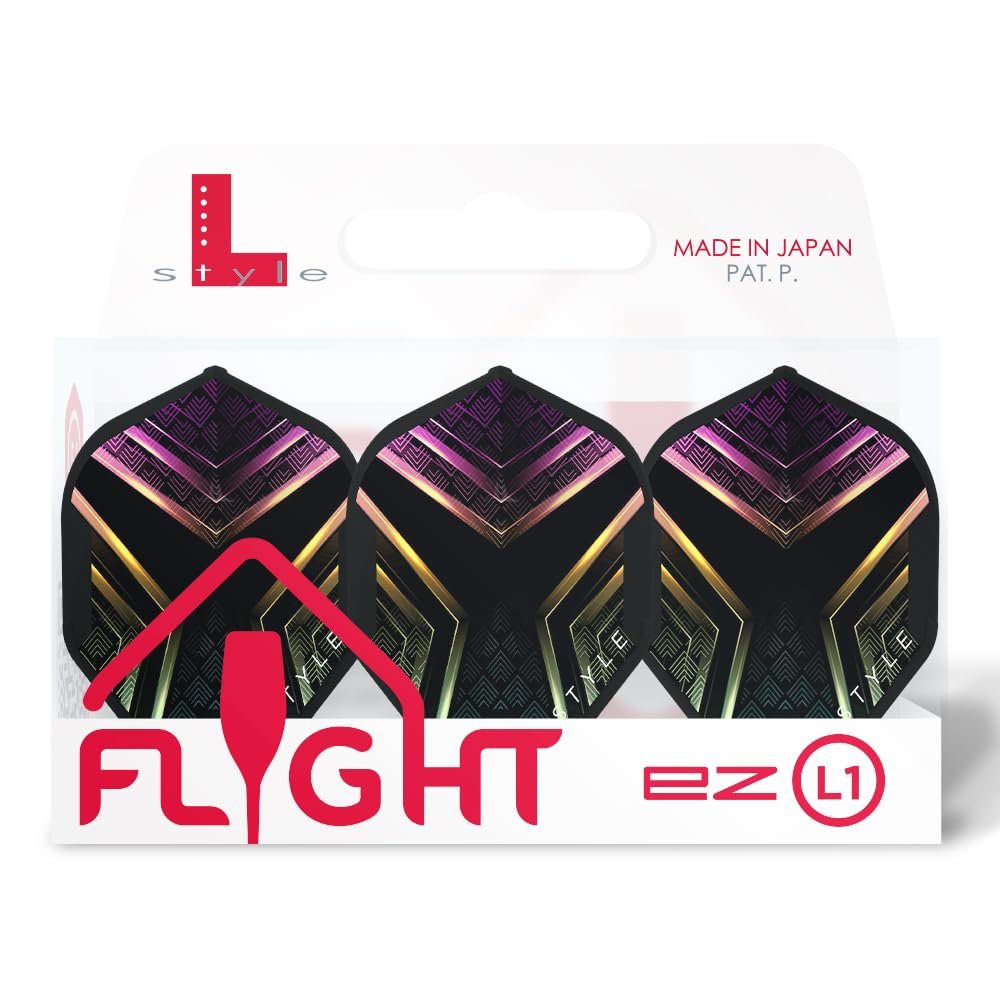 LSTYLE L1 Standard Dart Flights  EZ  Genesis  Rainbow  1 Set  Pre-Molded