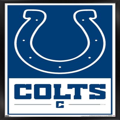 NFL Indianapolis Colts - Logo 21 Wall Poster, 34L" x 22.4W", Black Framed Version