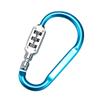Hometu Combination Locking Carabiner Keybuckle Clip - 3-Digit Code Resettable Luggage Lock Keychain for Backpack Travel Outdoor Blue(Large) 1Pc/Set view 1