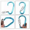 Hometu Combination Locking Carabiner Keybuckle Clip - 3-Digit Code Resettable Luggage Lock Keychain for Backpack Travel Outdoor Blue(Large) 1Pc/Set view 3