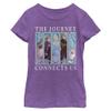 Disney Frozen 2 Box Up Group Girl's Heather Crew Tee, Purple Berry, X-Large view 1