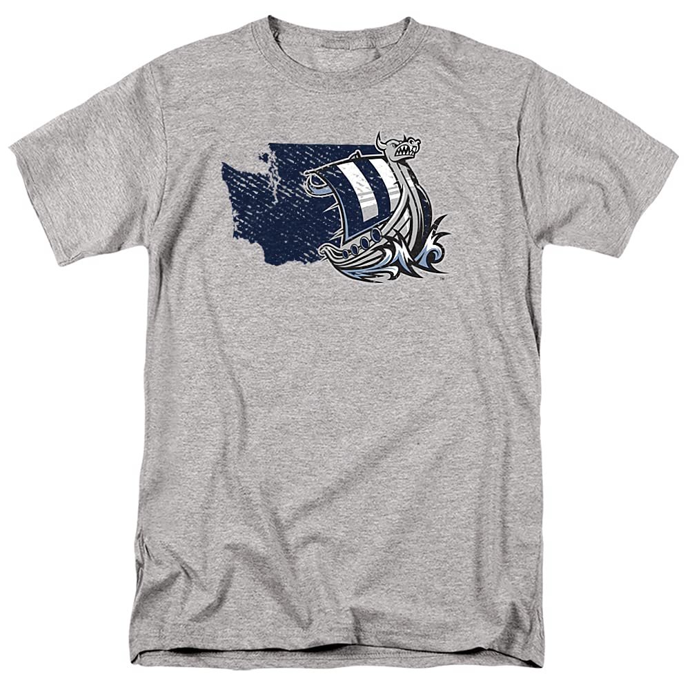 Western Washington University Official State Shape Unisex Adult T-Shirt, State Shape, 4X-Large
