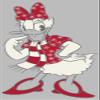 Disney Characters Snowflaked Daisy Girl's Crew Tee, Athletic Heather, X-Small view 2