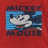 Disney Characters Mickeys Stripes Girl's Solid Crew Tee, Red, Medium view 2