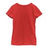 Disney Characters Mickeys Stripes Girl's Solid Crew Tee, Red, Medium view 3