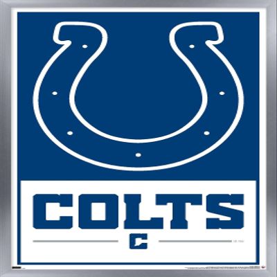 NFL Indianapolis Colts - Logo 21 Wall Poster, 34L" x 22.4W", Silver Framed Version