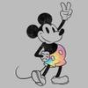 Disney Girl's Mickey & Friends Tie-Dye Mickey T-Shirt - Athletic Heather - Medium view 3