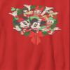 Disney Characters Mickey Friends Wreath Boy's Solid Crew Tee, Red, Large view 2