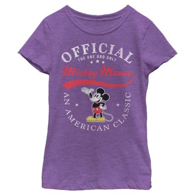 Girl's Mickey & Friends Mickey Mouse Official One & Only T-Shirt - Purple Berry - X Large