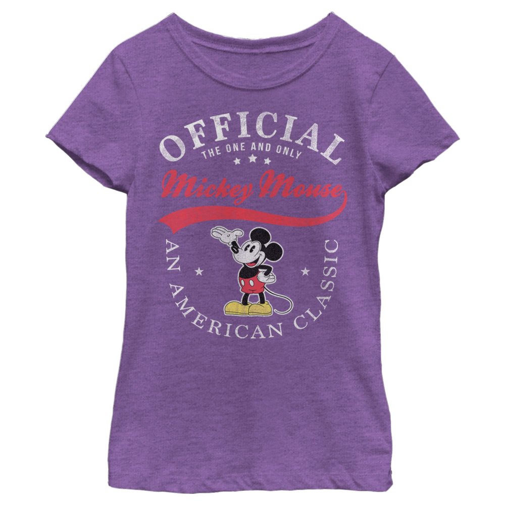 Girl's Mickey & Friends Mickey Mouse Official One & Only T-Shirt - Purple Berry - X Large