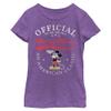 Girl's Mickey & Friends Mickey Mouse Official One & Only T-Shirt - Purple Berry - Large view 2