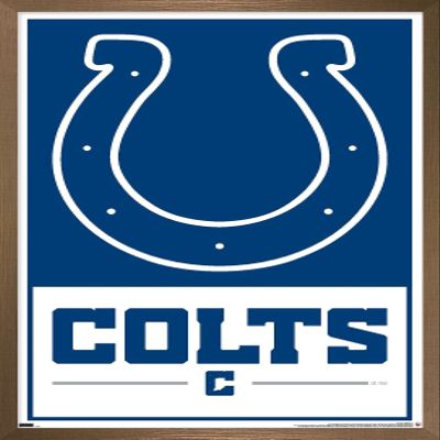 NFL Indianapolis Colts - Logo 21 Wall Poster, 34L" x 22.4W", Bronze Framed Version