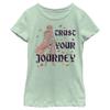 Disney Frozen 2 Anna Journey Girl's Heather Crew Tee, Mint, Large view 1