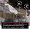 AYIN TACTICAL Belt Quick Release Rigger MOLLE Belt 1.5 inch Inner & 2 inch Outer Range Tactical Heavy Duty (MD-LG, Coyote) view 4