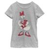 Disney Characters Snowflaked Daisy Girl's Crew Tee, Athletic Heather, Large view 1