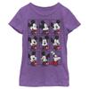 Girl's Mickey & Friends All Emotions Grid T-Shirt - Purple Berry - Small view 1