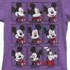 Girl's Mickey & Friends All Emotions Grid T-Shirt - Purple Berry - Small view 3