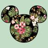 Girl's Mickey & Friends Mickey Mouse Floral Silhouette T-Shirt - Mint - X Large view 3