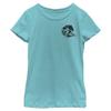 Disney Frozen 2 Elsa Water Horse Girl's Solid Crew Tee, Tahiti Blue, X-Small view 1