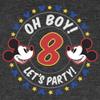 Disney Characters Oh Mickey 8 Boy's Crew Tee, Charcoal Heather, Large view 3