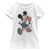Disney Girl's Mickey & Friends Backpacking T-Shirt - White - Small view 1