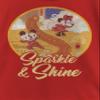 Disney Characters Sparkle and Shine Girl's Solid Crew Tee, Red, X-Small view 2