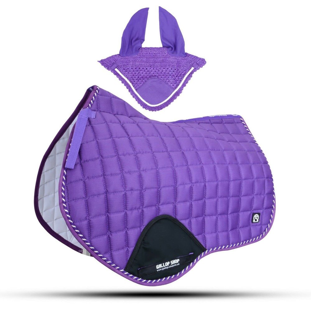 GLP Close Contact Jumping Saddle Cloth Numnah Saddle Pads Free Ear (Ship from USA) (Full, Purple)